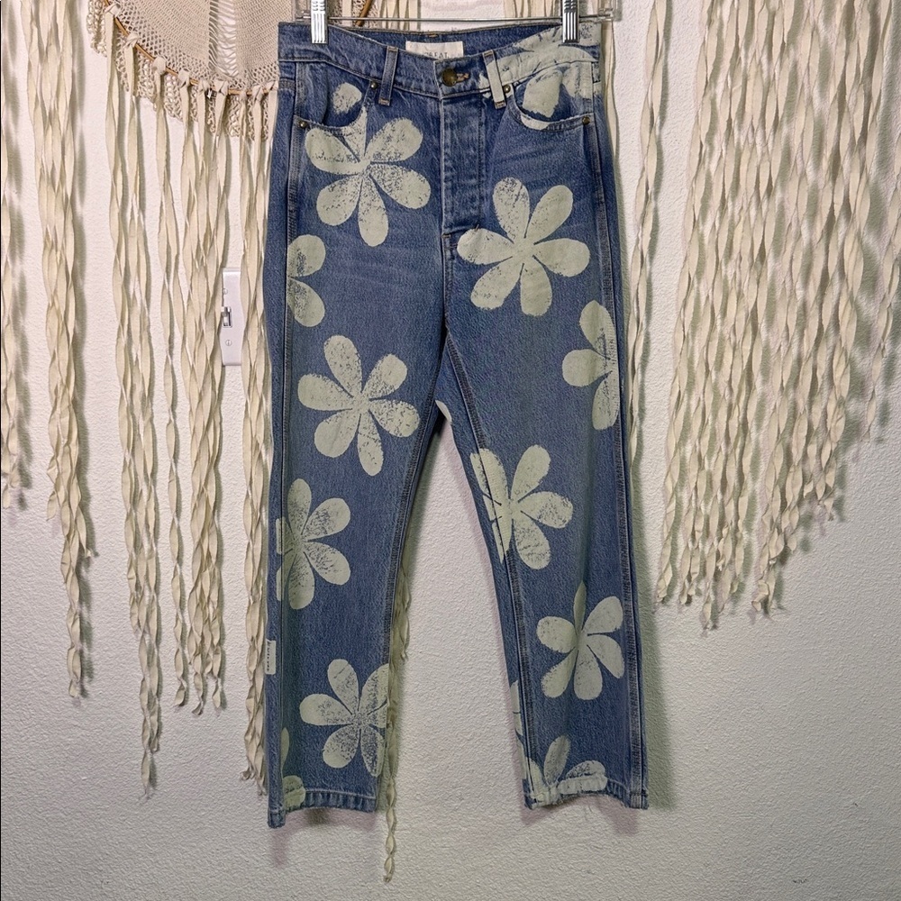 The Great. The Hero Daisy Stamp Jeans Size 24 - Picture 3 of 10